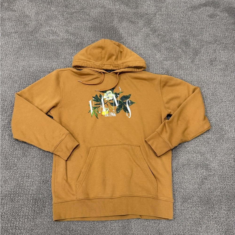 Vans Brown Cropped Hoodie Sweatshirt